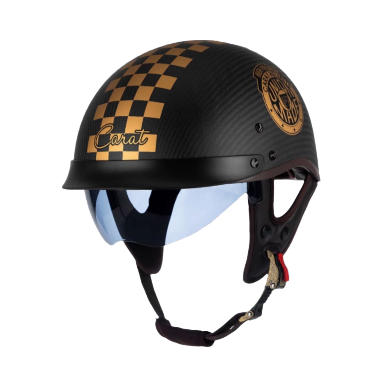 Demon Festival Carbon Fiber Motorcycle Half Helmet 