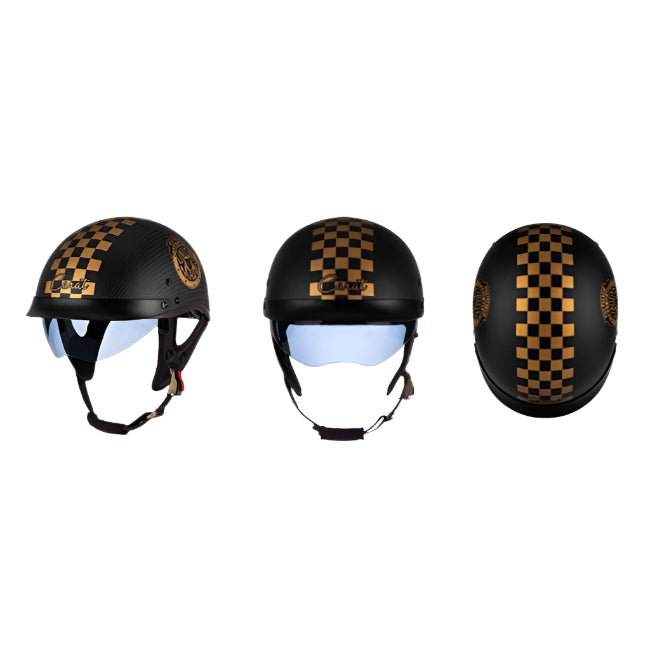 Carbon Fiber Racing Motorcycle Half Helmet