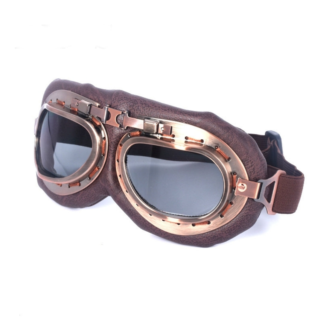 Demon Festival Vintage Fighter Pilot Goggles Gray Lens