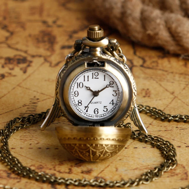 Golden Snitch Pocket Watch Necklace