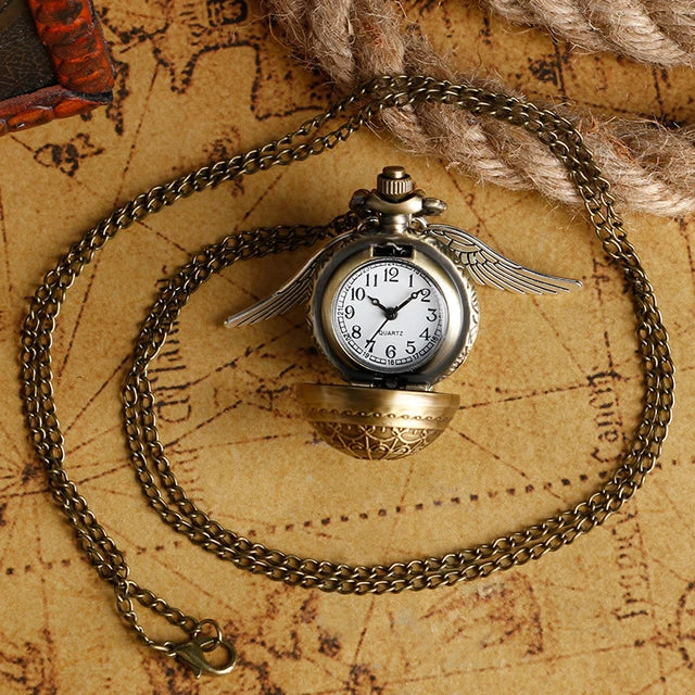 Golden Snitch Pocket Watch Necklace