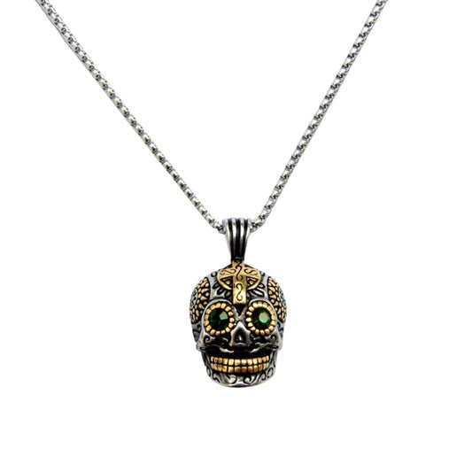 Green-Eyed Hip-Hop Skull Hip-Hop Pendant