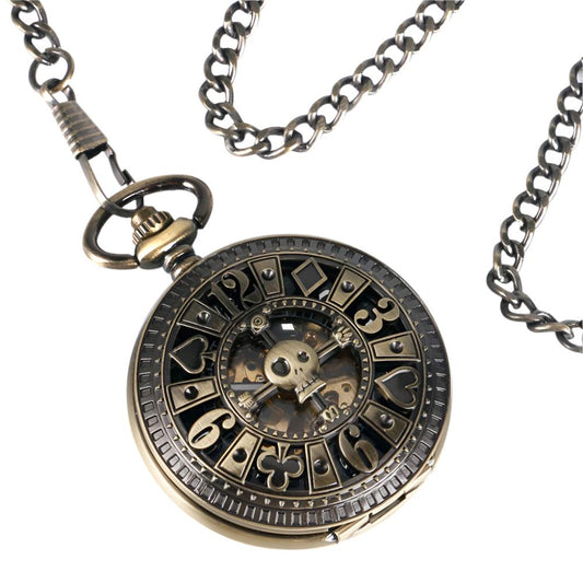 Skull Engraved Pocket Watch