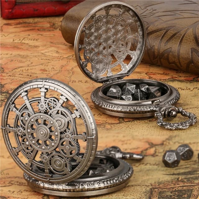 Steampunk Dice Holder Pocket Watch Case