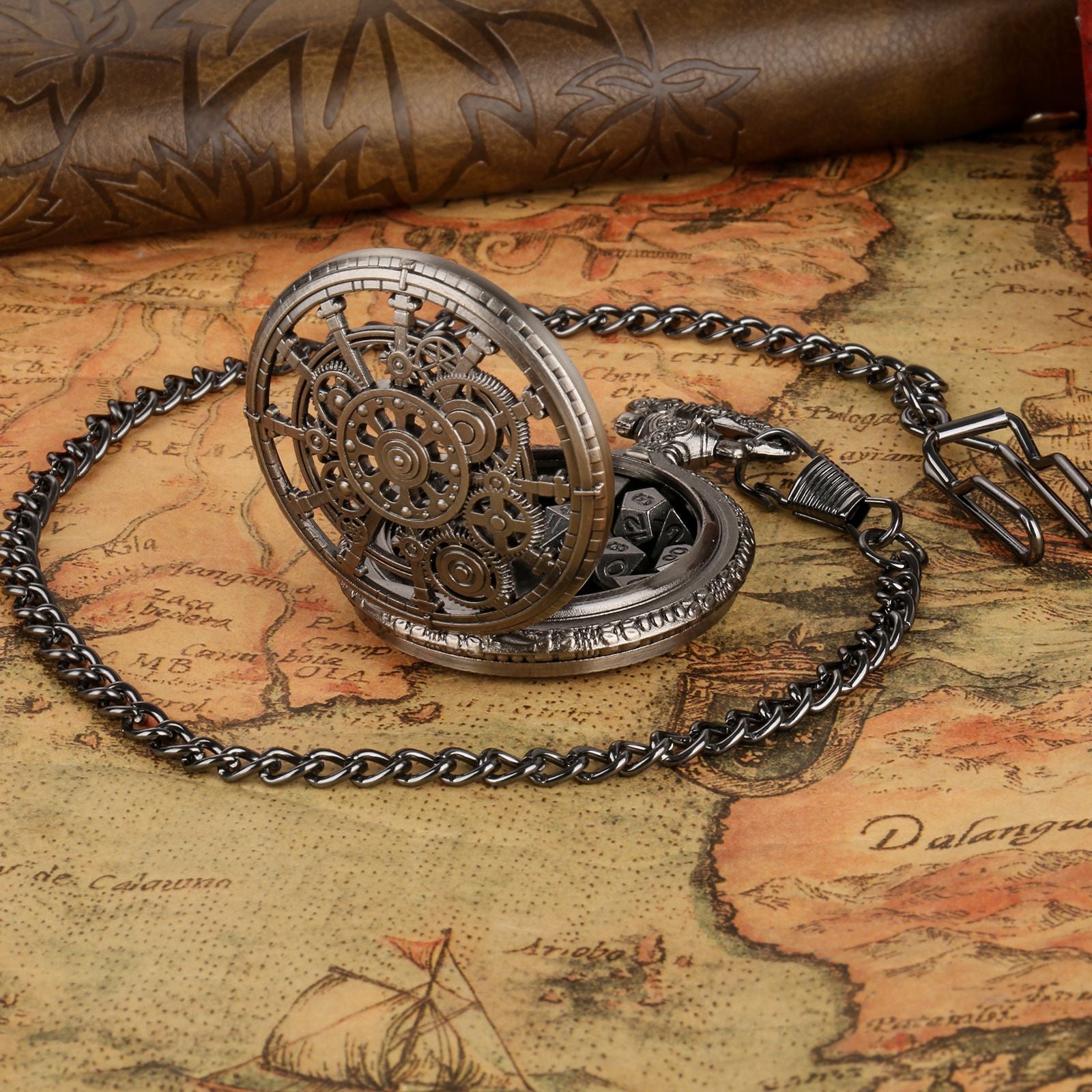 Steampunk Dice Holder Pocket Watch Case