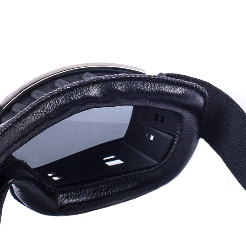 Black Frame Vintage Motorcycle Goggles