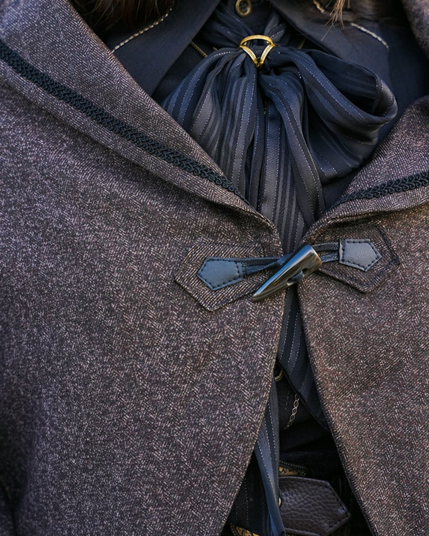 Vintage Wool Detachable Short Cloak Cape | Demon Festival