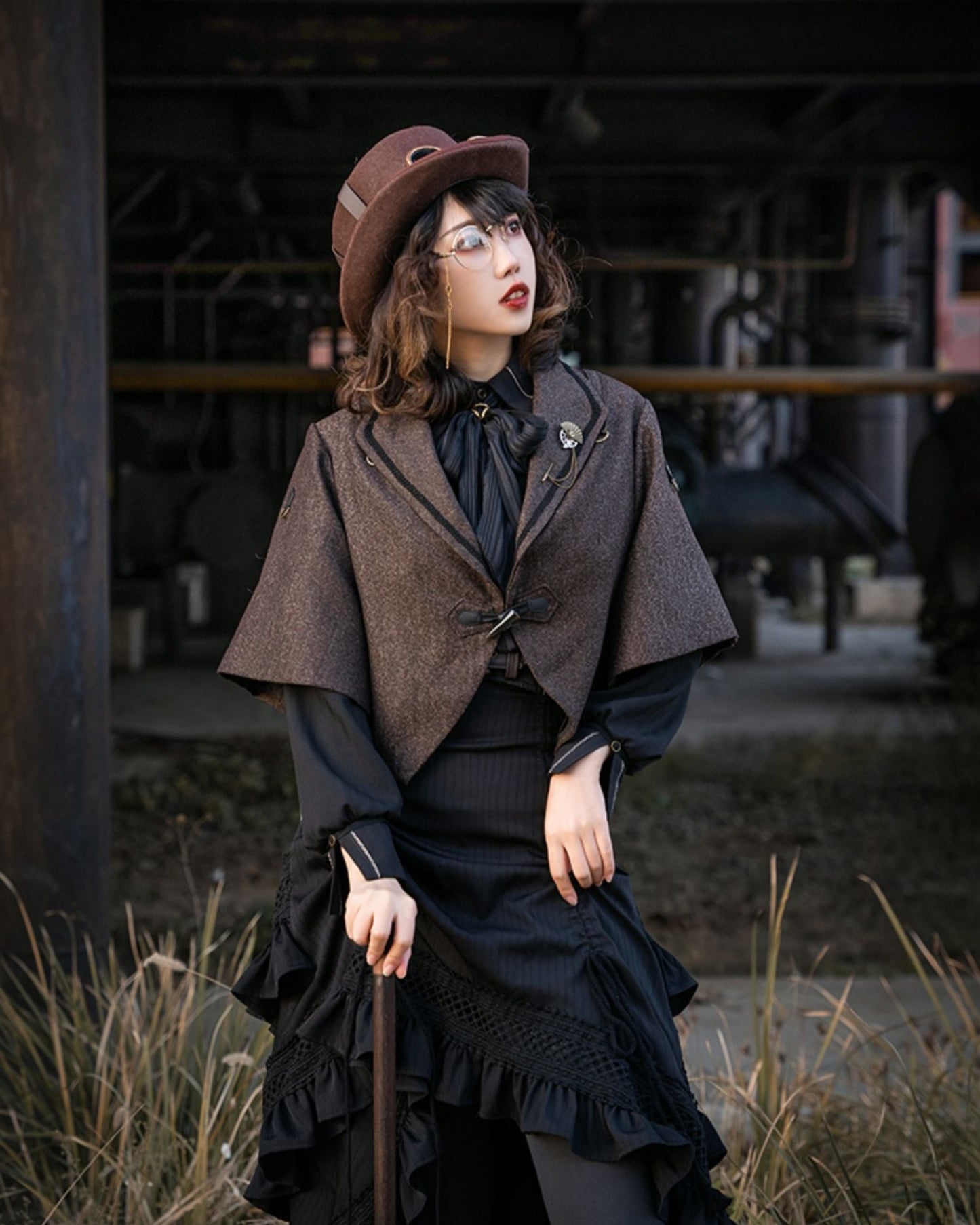 Vintage Wool Detachable Short Cloak Cape