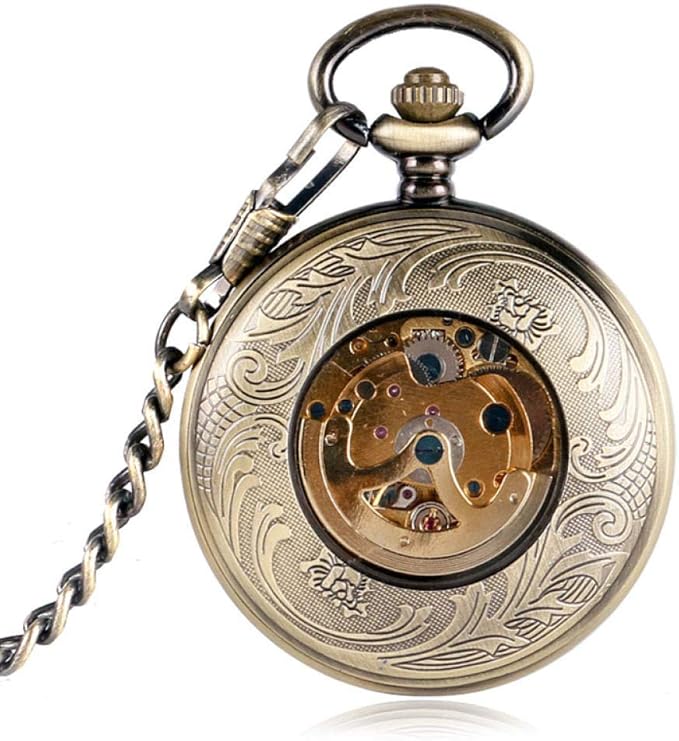 Skull Engraved Pocket Watch