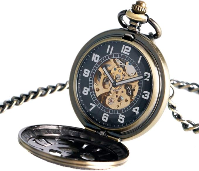 Skull Engraved Pocket Watch