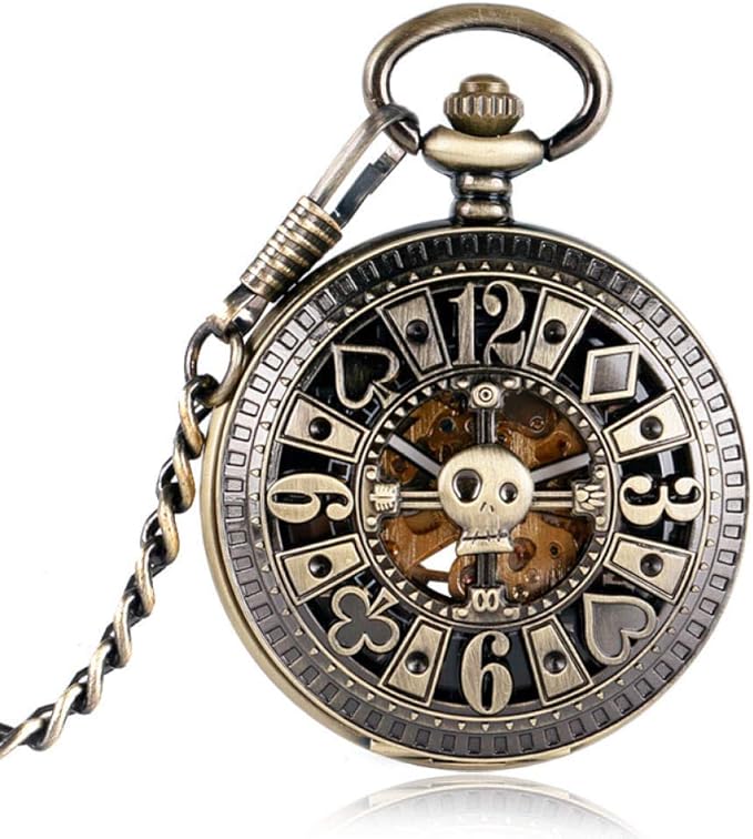 Skull Engraved Pocket Watch