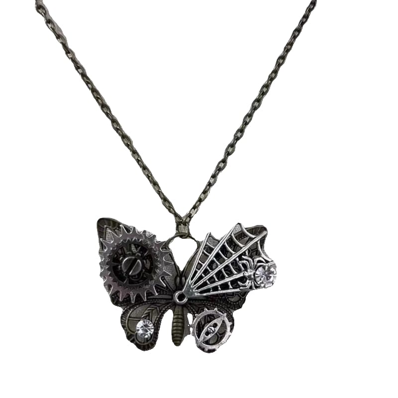 Gothic Steampunk Butterfly Necklace