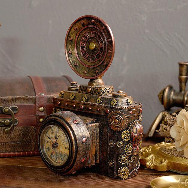 Vintage Steampunk Camera Clock