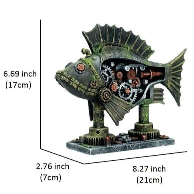 Steampunk Exposed Gear Fish Ornament