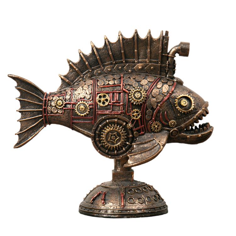 Steampunk Mechanical Angler Fish Ornament