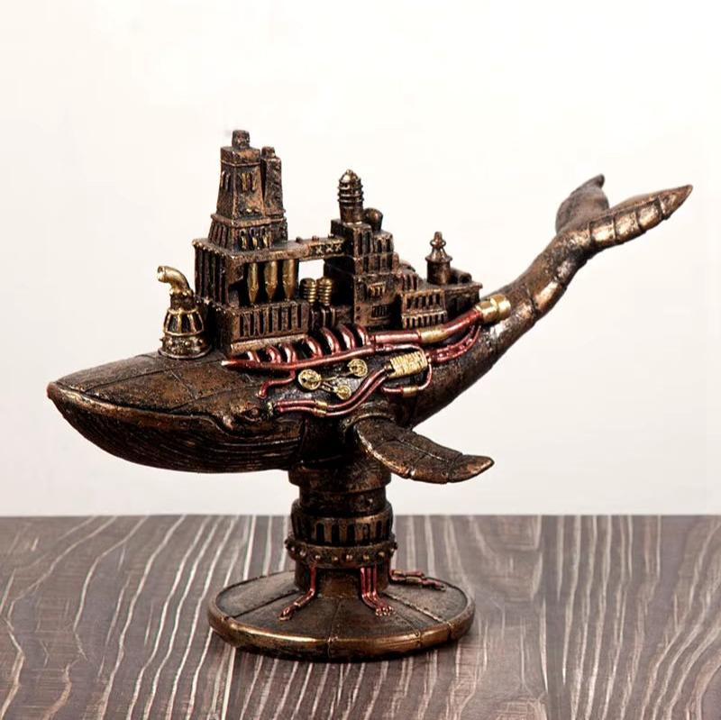 Steampunk Mechanical Whale Airship Ornament