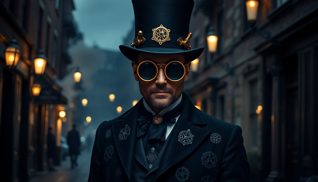 steampunk man banner